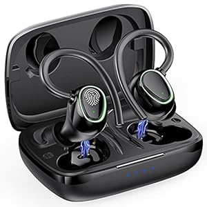 Wireless Earbud, Bluetooth 5.1 Headphones with CVC 8.0 Noise Cancelling, Deep Stereo Bass, Built in Mic and 50H Playtime…