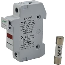 Solar PV Fuse Holder with LED Indicator and gPV 10x38mm Fuse 1000V DC IEC 60269-6 for Photovoltaic Panel String Safety Protection32A