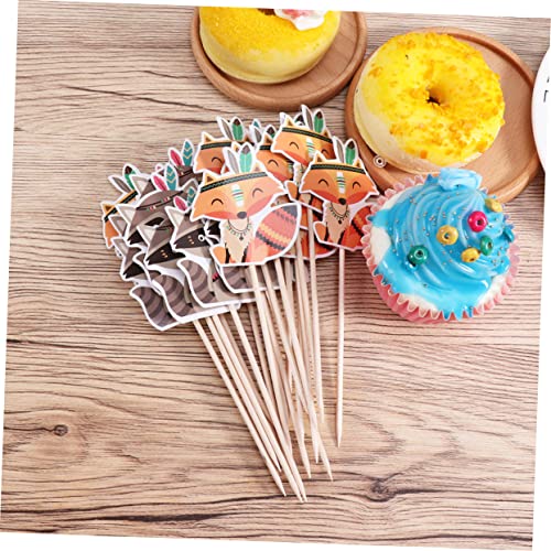ABOOFAN 48 Pçs Suprimentos Coleta De Outono Ação De Graças Outono Topper De Frutas Picaretas Cuake I