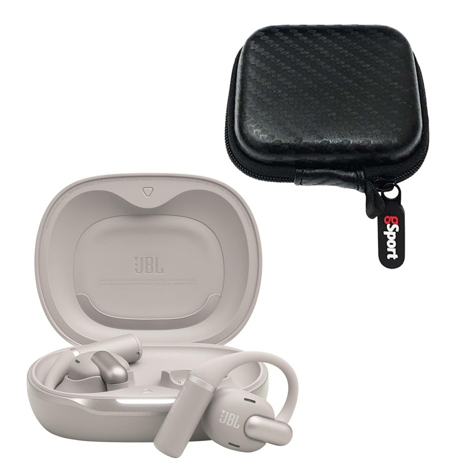 JBL Sense Pro True Wireless Open-Ear Headphones Bundle with gSport Case (Gray)