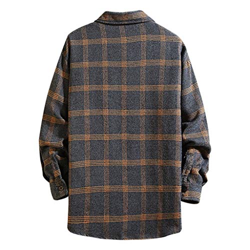 ITISME Camicie Casual Uomo Maniche Lunghe Coreana