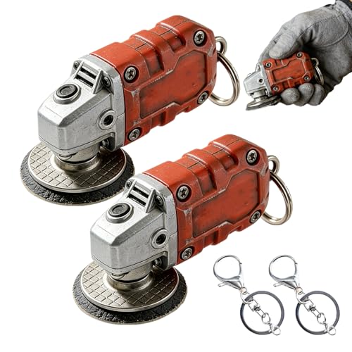 Mini Grinder Keychain, Realistic Grinding Tool Keychain Pendant Keyring for Tool Lovers, Backpack Accessories Bag Purse Charms Gift for Hardware Enthusiast Gift