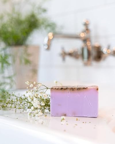 Handmade Vegan Soap - Lavender and Lime 100g, Calming Aromatherapy, Refreshing Botanical Soap Bar, Natural Oil Blend, Chemical-Free, SLS-Free, Palm-Oil-Free