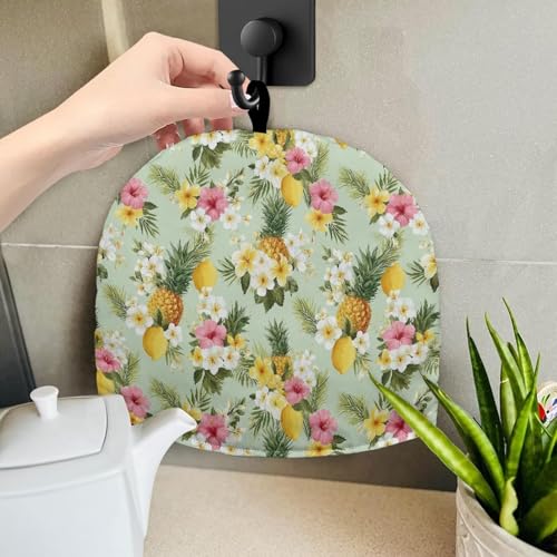 Image of Hawaiian Tea Pot Cover Pineapple Print Teapots Cosy Insulated Tea Cozies Home Kitchen Decoration Teapot Dust Cover Warming Tea Kettle Quilt Creative Gifts for Party