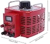 Variac Transformador Variable, 3000VA 30Amp con 4 Fusibles, Entrada 110V AC Salida 0-130V AC Regulador de Voltaje Fuente de Alimentación (3000VA) 8
