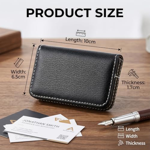 Etui na wizytówki z PU, etui na wizytói dla mężczyzn, ultracienkie etui na wiztówki dla kobiet