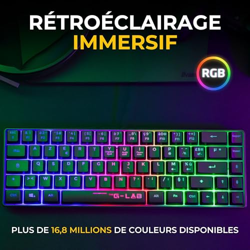 Kit teclado y ratón inalámbrico gaming The G-Lab Combo Hydro para jugar sin cables 3