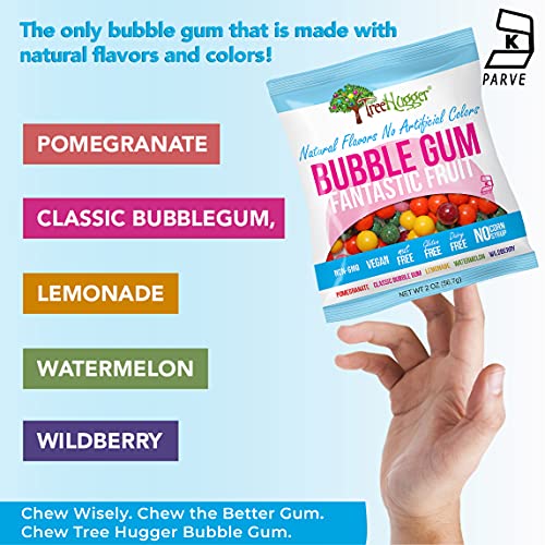 Tree Hugger Fantastic Fruit Bubble Gum, Natural Flavors, No Artificial Colors, 2 Ounce (Pack of 12) - image 4