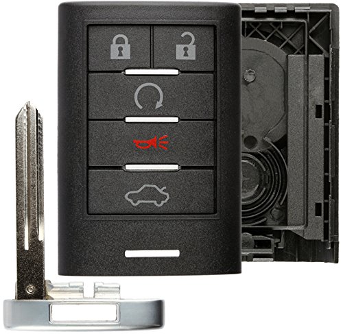 Coque de clé Cadillac M3N5WY777A avec 5 boutons haute sensibilité pour plip