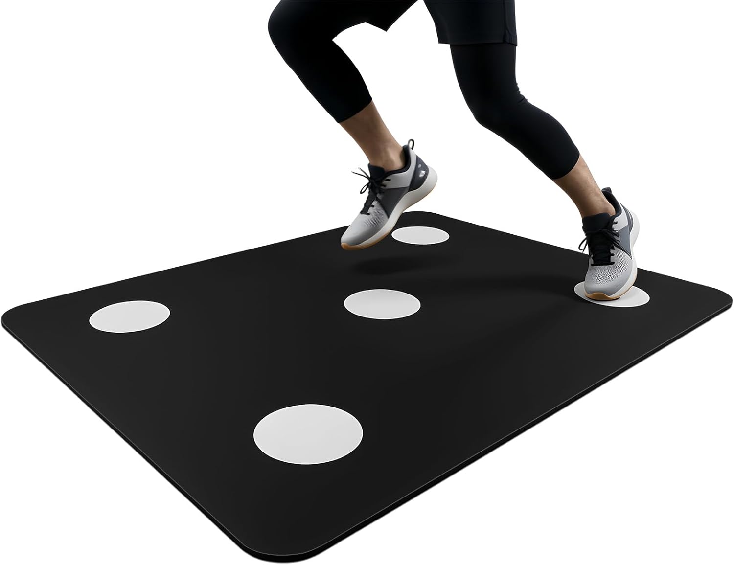 Dot Drill Mat for Reaction Speed Training Non-Slip 48.5 x 36 Inch Basketball Soccer Footwork Training Mat for Sports, Fitness, Improve Speed, Strength and Coordination