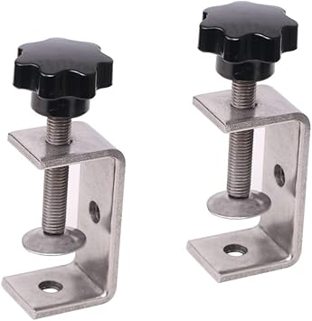 Heavy Duty C-Clamp Tiger Clamp Wood Clamps Stainless Steel C-Clamp for Welding Carpenter Building Household Mount G-Clamp With Wide Jaw Openings 2PCS
