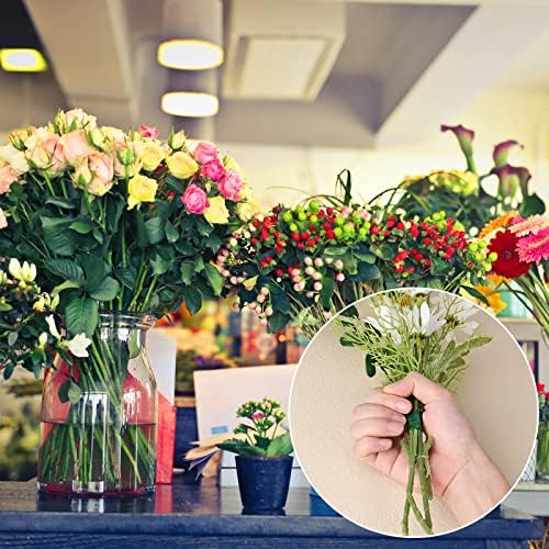 SAVITA 2 Rolls 1/4 Inch x 21.9 Yards Floral Arrangement Tape,  Waterproof Floral Tape Craft Florist Tape for Bouquets Stem Vases Artificial Flowers Wreath (Green,0.6cm x 20m)