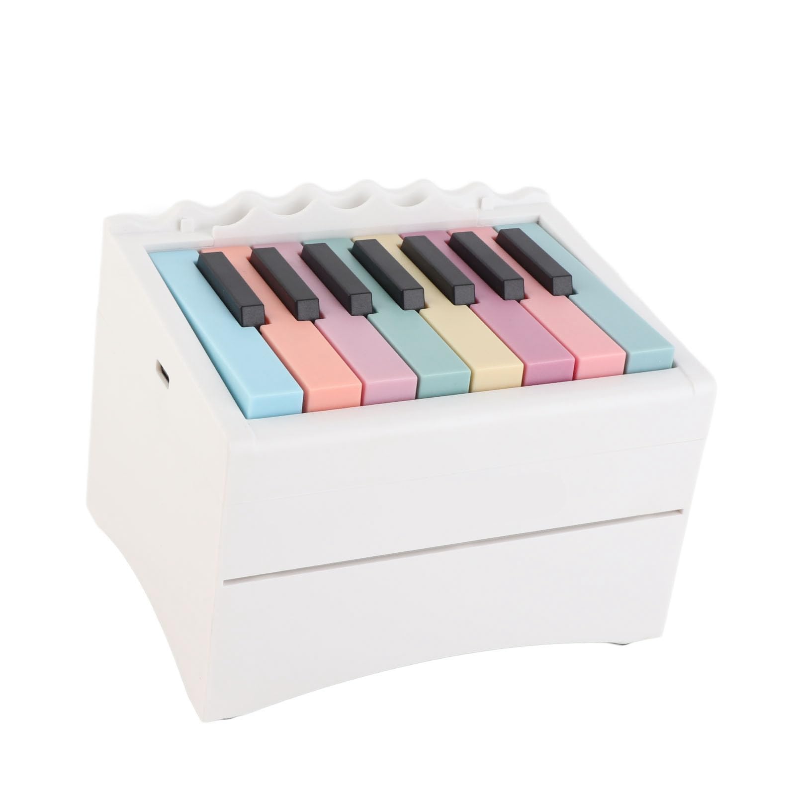 Calendrier du Piano : un Calendrier Musical Hebdomadaire Comprenant un Piano Jouable, 52 Cartes Musicales et Partitions, Rechargeable par USB, un de bureau. (WHITE)