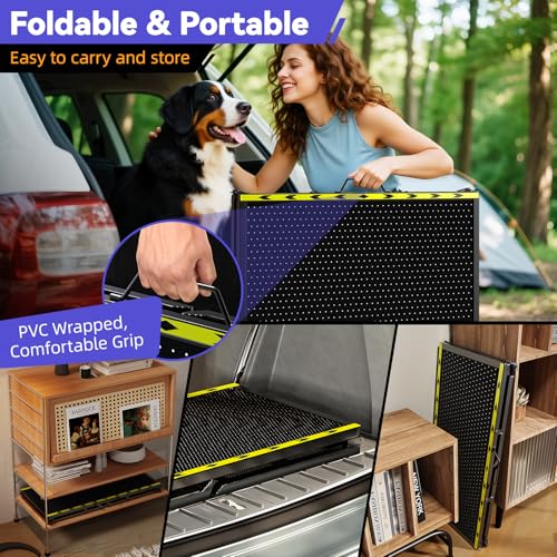 Image of Pawaboo 74 inch L & 20 inch W Longest Dog Ramp for Car Foldable