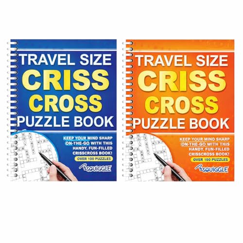 Sixstore A5 Spiral Bound Travel Size Criss Cross Word Search Books