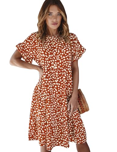 MessBebe Sommerkleid Damen Kurzarm Lässiges...