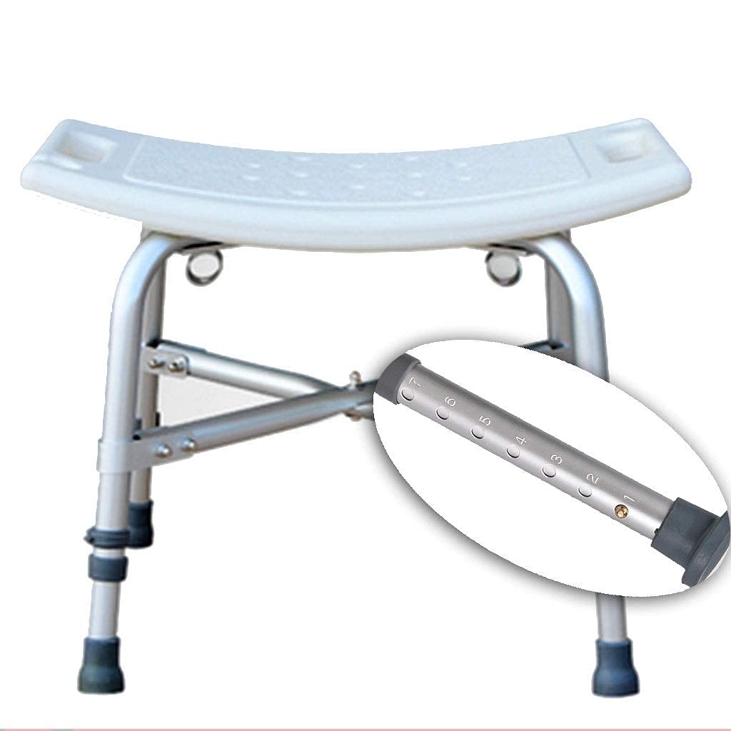 Tabouret de salle de bain en aluminium réglable supportant 150 kg