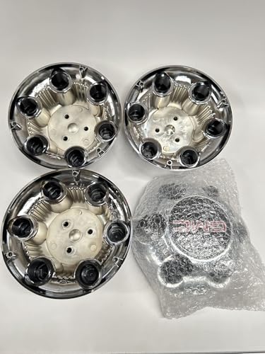 KMQDJFVBJ 4PCS Wheel Hub Cap 6 Lug Chrome Forgmc Van SUV Sierra Savana Yukon 15067579 15067581 15755622 9595688 9596662 5129 5223 16 17 Inch Wheel Rim Cover g006