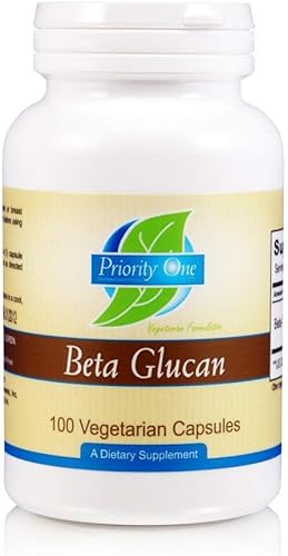 Priority One Vitaminas Beta Glucano 100 Cápsulas Vegetarianas Beta 1,3/1,6 D-Glucano Salud Respuesta inmune