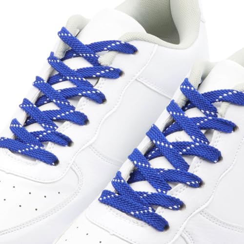 Image of Flat Shoelaces Multicolor Twill Point Thick Shoe Lace Shoestring 2 Pair