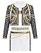 IBQ Girls Pop Singer Rumi Golden Costume Kids Demon Cosplay Hunters Outfit 3-Piece Set with Jacket, Top and Shorts BQ161L