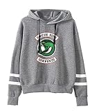 YIMIAO Serpiente Logo Sweatshirt Unisex Pullover de Moda Deportiva Streetwear Hombre Mujer Sudadera con Capucha(L)