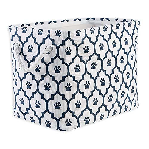 Bone Dry Lattice Paw Print Pet Storage Basket #TOP6
