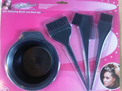 Pms - Calidad 4 pedazo del pelo set - 3 x pinceles de colorante de pelo y set 1 tazón de fuente - salon