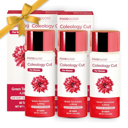 FOODOLOGY Coleology Cut (Pack of 3-180 Tablets, 90 Days) - Green Tea Extract, Vitamins & Minerals