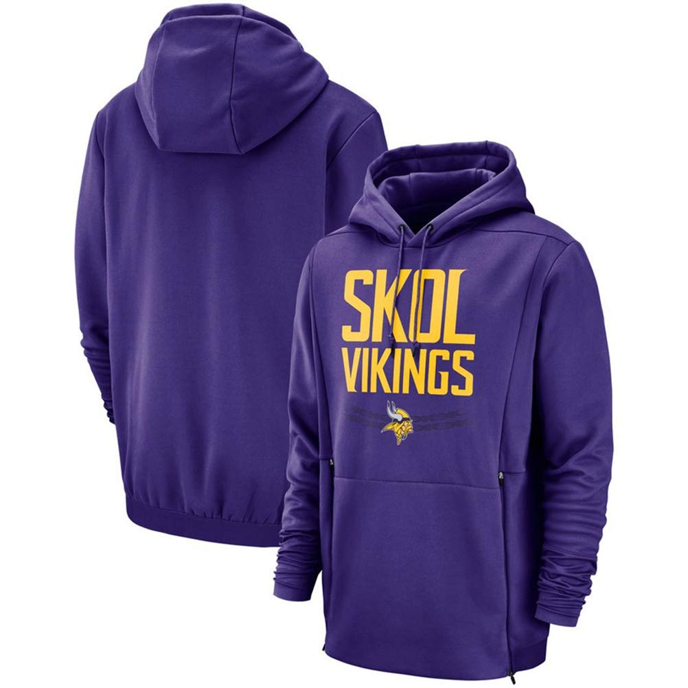 Hoodie Minnesota Vikings Football Jersey Casual Pullover Street Hooded Sweater Men's Sweatshirt Comfortable Jacket,A,XL