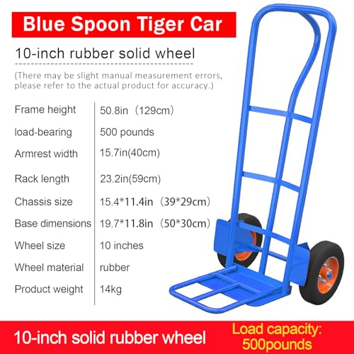 Carretilla Manual Resistente Capacidad 250 kg Ruedas 33 cm miniatura 2