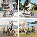 1000W Peak Motor Electric Scooter for Adults, 35 Miles of Range Scooter with Seat, 25 MPH Top Speed, 48V 13Ah Battery, Dual Suspension, Foldable E Scooter with Rear Basket for Cargo, Commuting