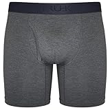 Truhk Classic STP/Packing Boxer Underwear - Boxer Briefs w/Side Panel Opening, 3-Layer Pocket & Contour Pouch | FTM Transgender Packer Underwear | Soft & Comfortable - Grey/X-Small