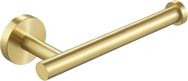 KES Toilet Roll Holder Bathroom Tissue Paper Dispenser SUS304 Stainless Steel Wall Mounted Brushed Brass, A2175S12-BZ