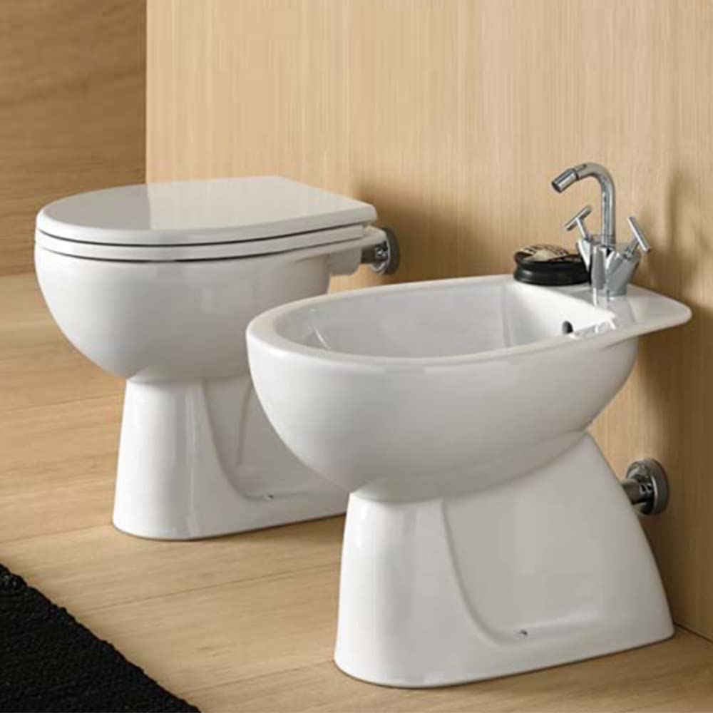 Copriwc sedile coprivaso Colibri 2 Pozzi Ginori, legno con cerniere acciaio, compatibile dedicato Bianco