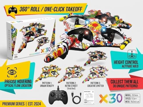 Image of RC Aeroplane 2.4GHz Remote Controlled Aeroplane L0712 Quadcopter Floating Fighter Plane RC Aeroplane RTF for Beginners, Children and Adults, APlane Toy with Coloured Lights USB Charging (VERTICAL)