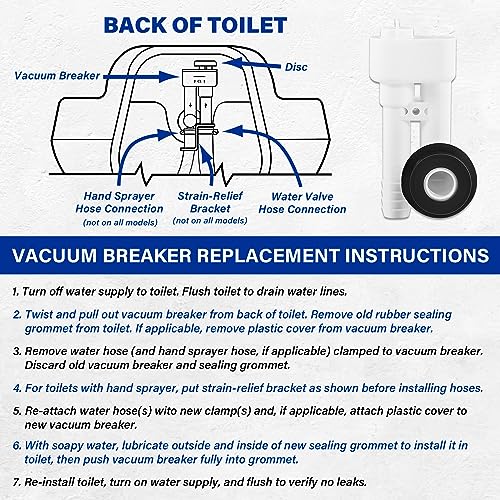 Image of 385230335 Vacuum Breaker Kit fit for Dometic 100, 200, 300, 500+, 500H RV Toilets, with Spray Diverter Valve Assembly