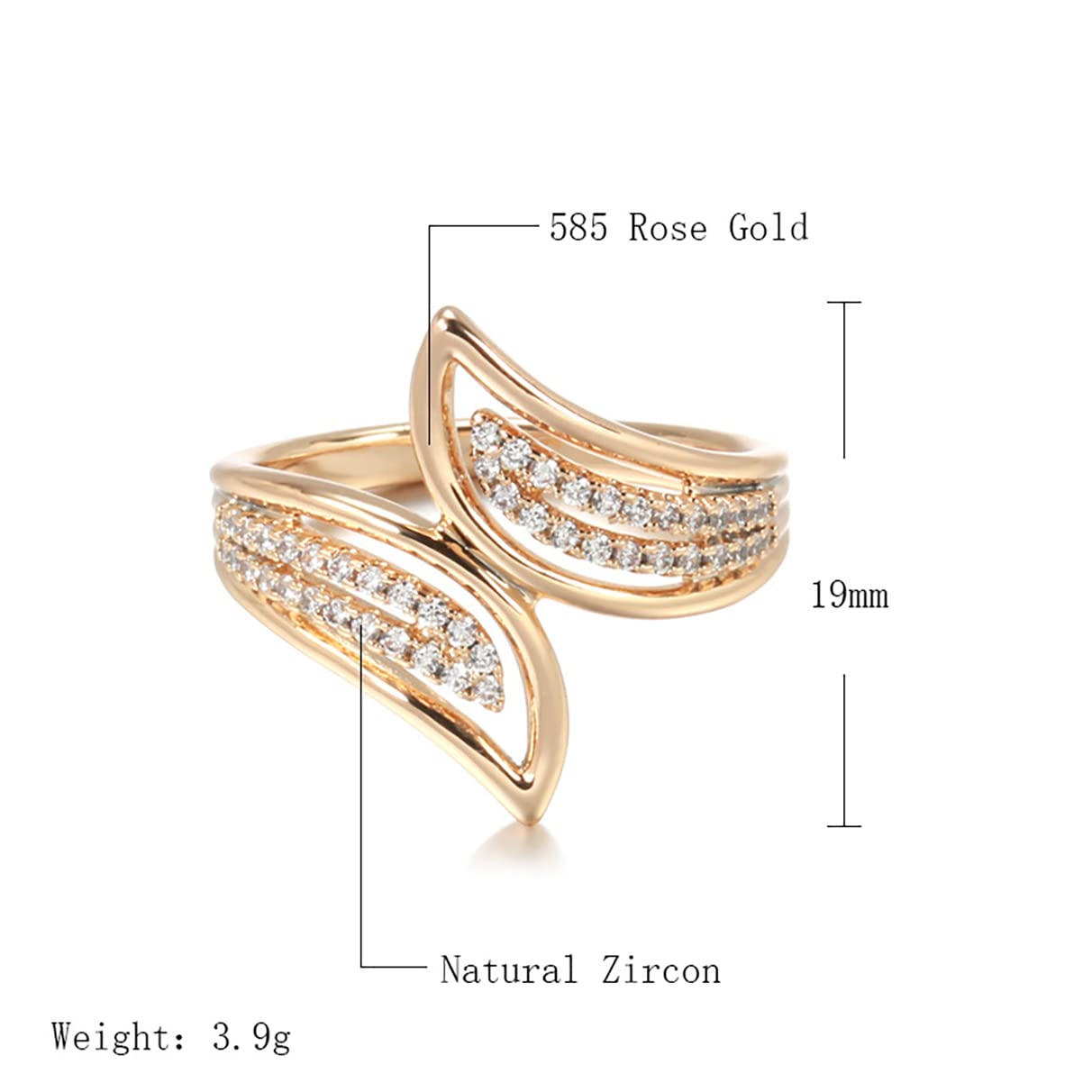 Trend 585 Anello in oro rosa per donna Micro intarsio in cera