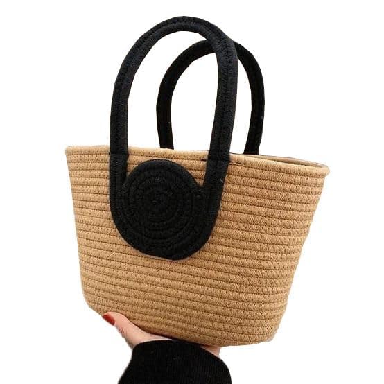 Attractive Hand Bag | Large Tote | Summer Bucket | Bamboo Beach Basket for Women | Boho Handbag | Jute Handmade