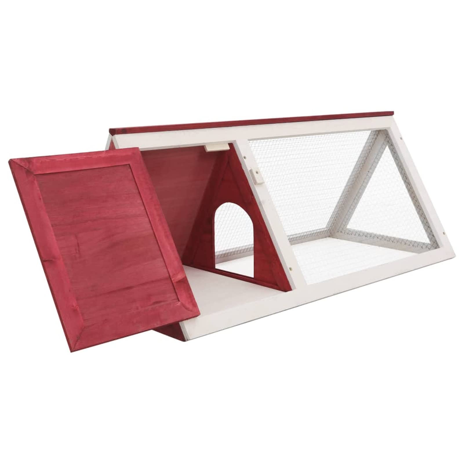 ShGaxin Conejera Jaula de Animales, Jaula Cobaya, Jaulas para Conejos, Jaula Hamster, Casa Conejo, Casita Conejo, Conejo, de Madera Rojo