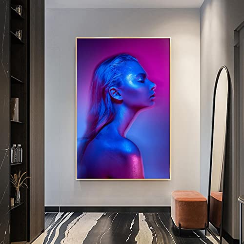 Affiches et impressions mur art moderne coloré sexy femme 70x100