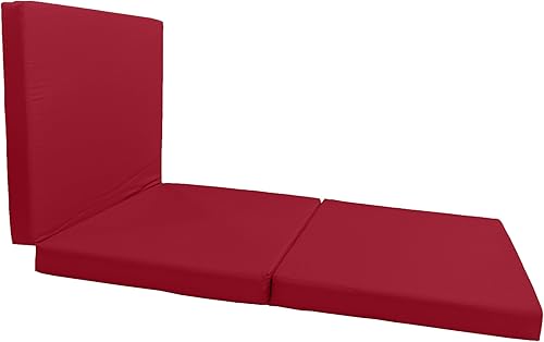 Miniatura 5 de D&D Futon Furniture Camas de espuma de triple pliegue, cama triple plegable, protector de colchón Shikibuton para ahorrar espacio, 3 x 27 x 75