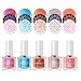 BORN PRETTY 5 Bottles Nail Art Chameleon Stamping Polish New Style manicuring Plate Printing Polish Varnish Black Base Needed 5 Colors Set