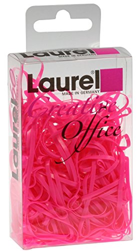 Laurel - Elastici, 2 x 55 mm, in confezione trasparente, colore: Rosa