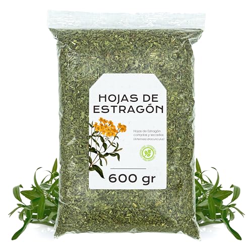 Estragon Hojas 600g - Infusion de Estragon - Estragon Cortado y Secado - Te de Hojas de Estragon - Estragon a Granel - Infusion de Hierbas (600 gr)