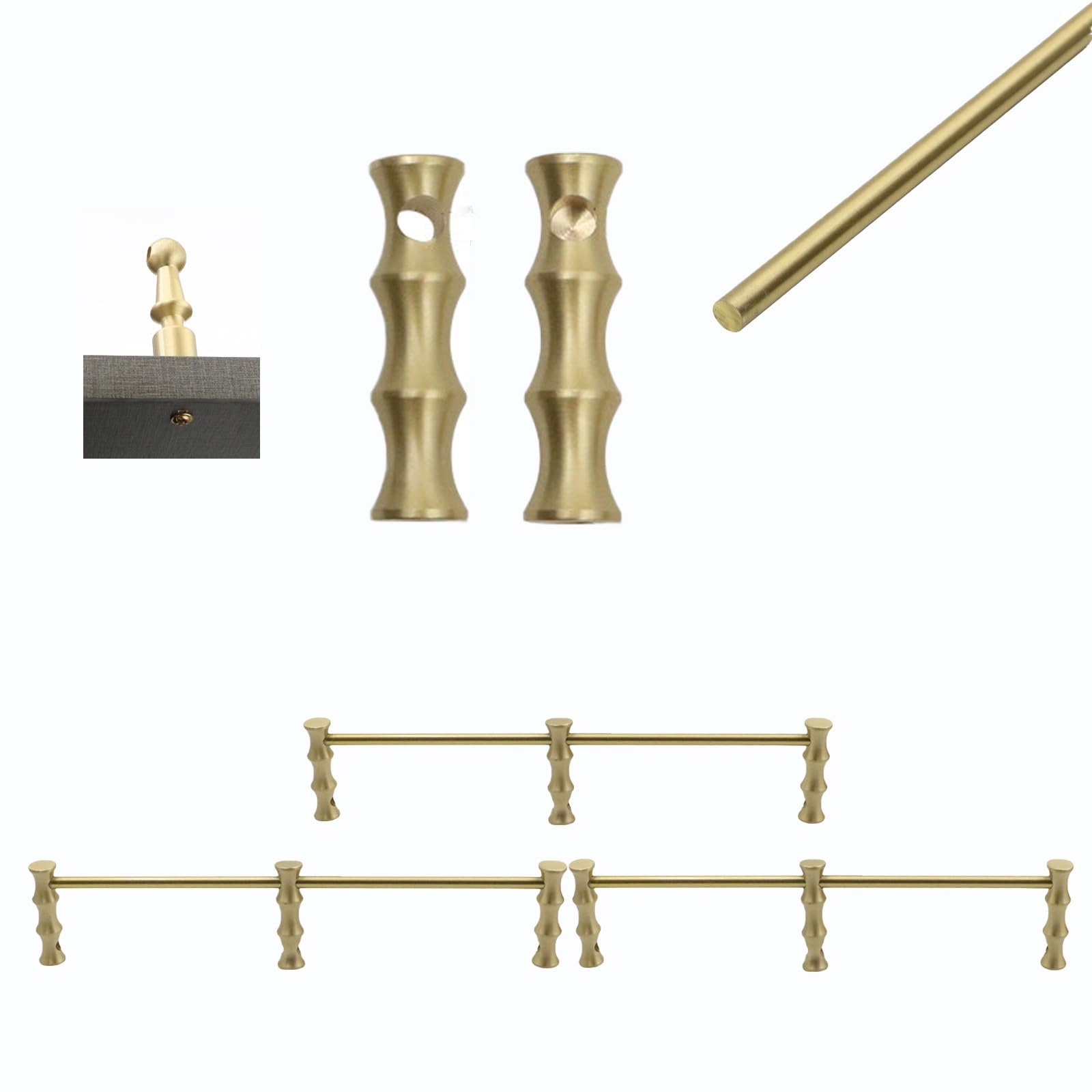 Ringhiera in ottone per mensole, Bar, binario anticaduta decorativo dorato