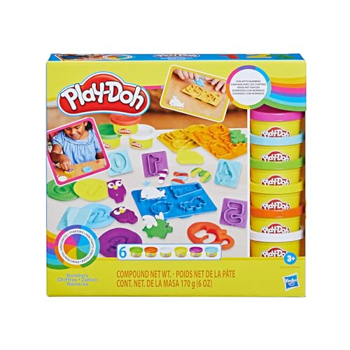 Play-Doh, Massinha de Modelar Infantil, Kit Inicial de Números - Conjunto de Brinquedo com... Play-Doh, Massinha de Modelar Infantil, Kit Inicial de Números - Conjunto de Brinquedo com...