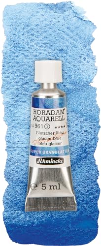 Schmincke HORADAM® AQUARELL, Super granulación, azul glaciar, 5 ml, tonos de granulación muy fuertes, acuarelas supergranuladoras