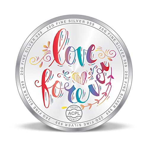 Image of ACPL 20 Gram X 2 = 40 Grams Pure Silver Coin Combo Bis Hallmarked 999 Fine Silver Wedding Anniversary Gift Precious Moments