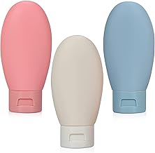 TAGPR 3pcs Travel Bottles For Toiletries Pack Of 3 Shampoo Bottle Set Toiletry Bottles Containers Small Leakproof Mini Essentials 60Ml Multicolour (Model 1)